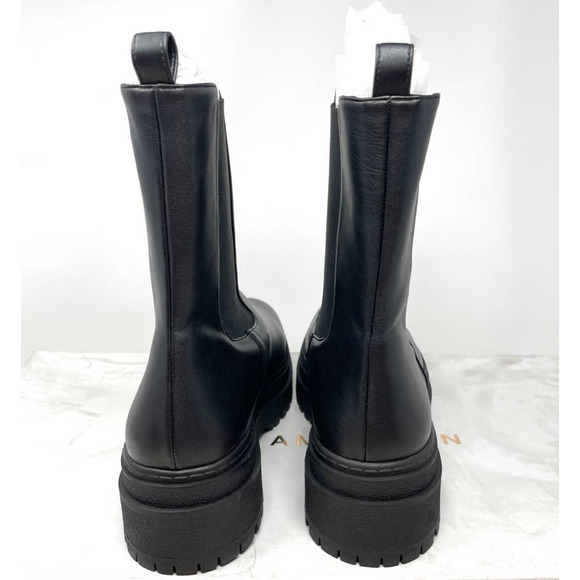 Good American Chelsea Lug Sole Combat Boots In Black Size 14 New - Picture 6 of 9